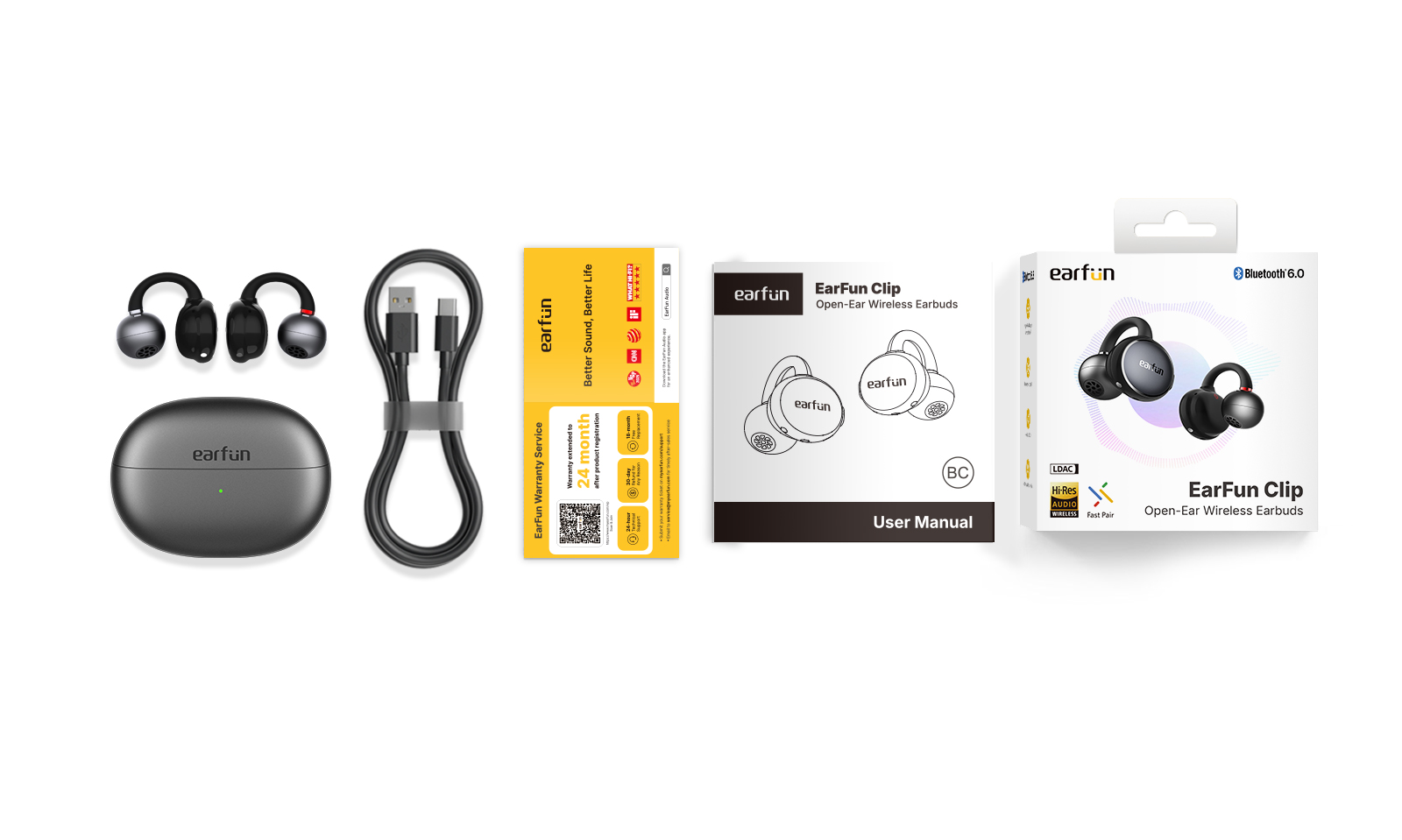 Earfun Clip Package Contents What's in the box