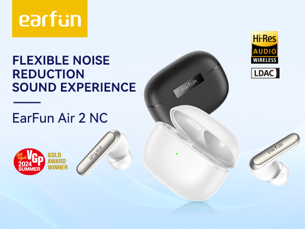 EarFun Air 2 NC ワイヤレスイヤホン Bluetooth 5.3黒 EarFun Air 2 NC